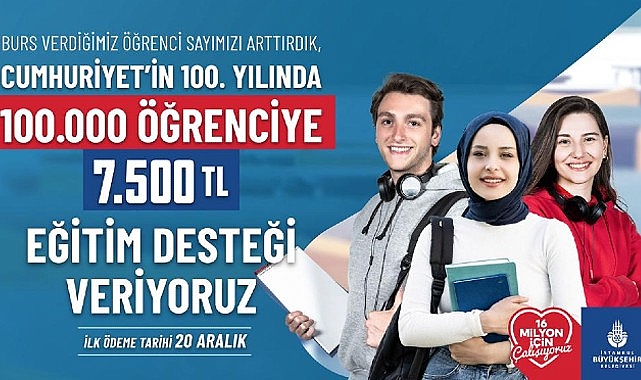 Cumhuriyet’in 100. Yılında 100 bin öğrenciye eğitim desteği