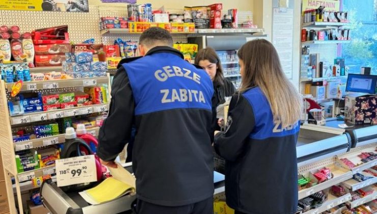 Gebze Zabıtası’ndan kasa ve reyon denetimi