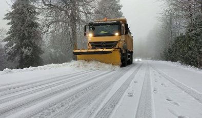 Kocaeli Büyükşehir ekipleri kar nöbetindeydi