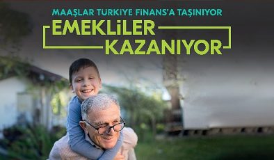 Türkiye Finans’tan Emeklilere 15 Bin TL’ye Varan Nakit Promosyon ve Ödül Fırsatı!