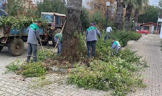 Kemer Belediyesi’nden yeşil alanlarda çalışmalar