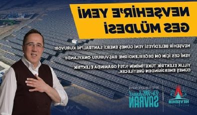 Nevşehir Belediye Lideri Dr. Mehmet Savran, yeni kuracakları Güneş Güç Santrali (GES) projesi için MEDAŞ’A yaptıkları davet mektubunun ön kıymetlendirme kurul raporunun olumlu sonuçlandığını açıkladı